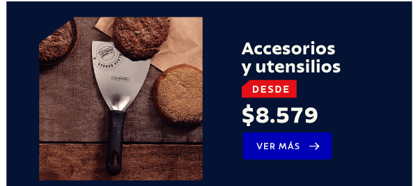 Accesorios y utensilios DESDE $8.579 VER MÁS